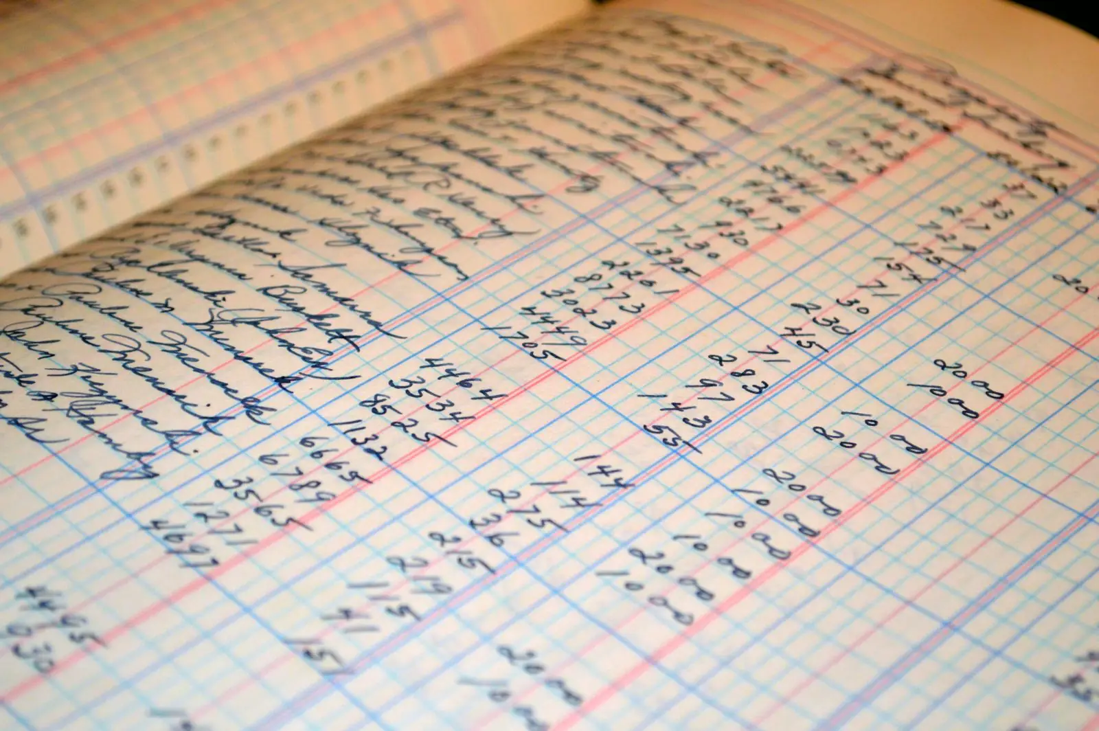 A hand-written fee register, the kind of list you paste in