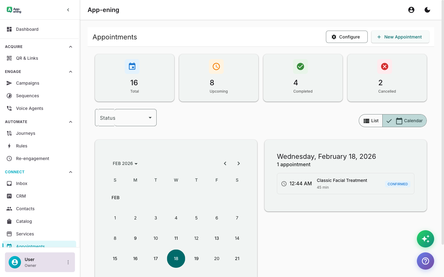 Reschedule or Cancel in Two Taps — Gestion des Rendez-vous screenshot