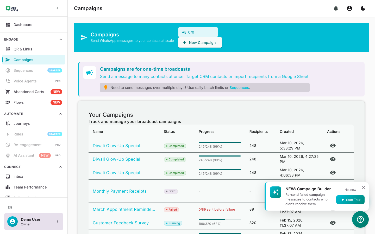 Track Results in Real Time — Kampanye screenshot
