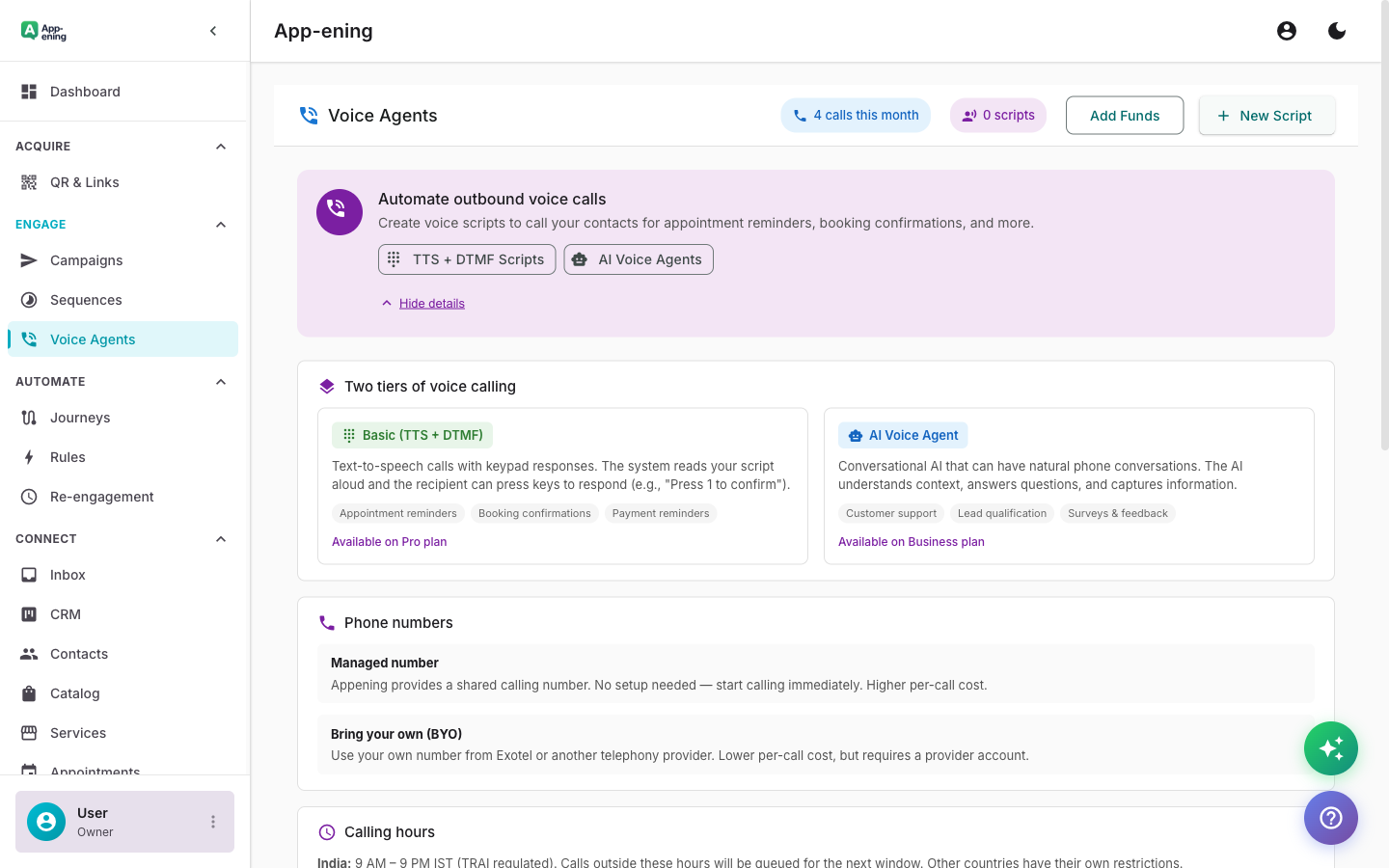 Voice Agents - automated outbound calls