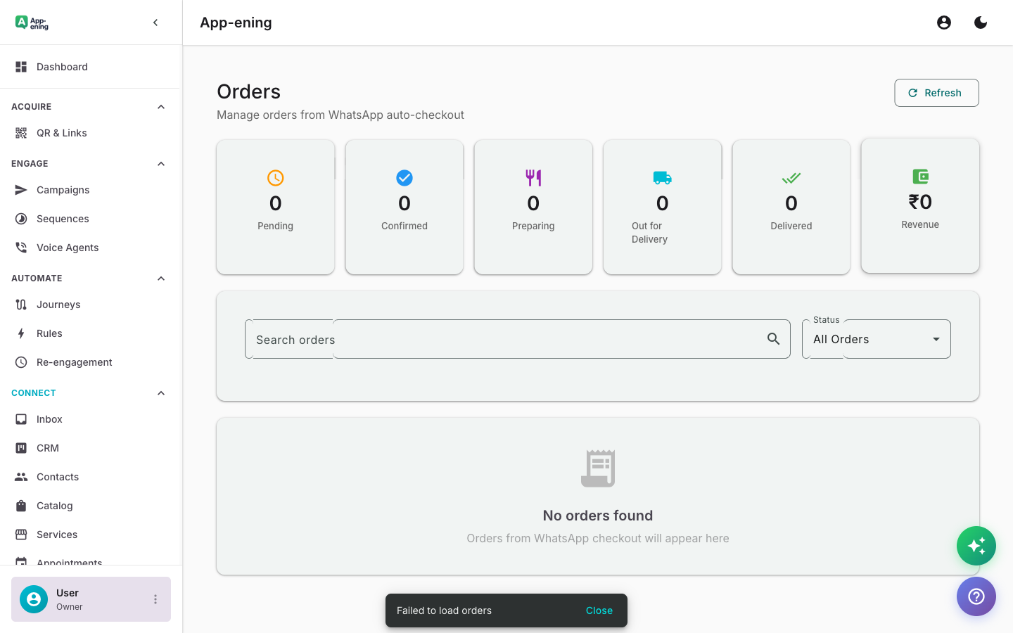 Process Orders and Send Updates — Cửa h&agrave;ng WhatsApp screenshot